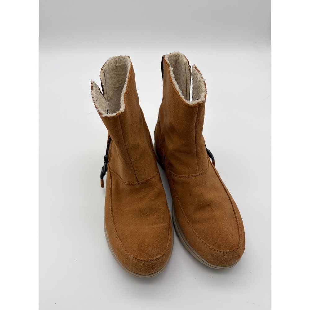 Sorel Explorer Joan Waterproof Suede Boots Elk Brown NL3812-224 Women 6.5